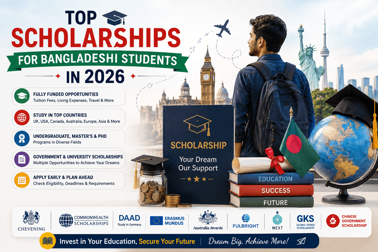 Top Scholarships for Bangladeshi Students in 2026